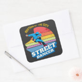 都市のリズム：通りダンス スクエアシール (封筒)