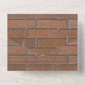 都市のレンガ壁に描かれた卒業グラフィティの写真 オールインワン招待状 (裏面)