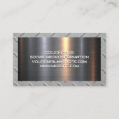 都市のロゴの表示 |スチールメタル建築 名刺 (裏面)