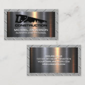 都市のロゴの表示 |スチールメタル建築 名刺 (正面/裏面)