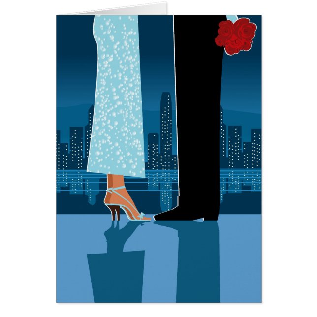 都市のロマンチックなカップル (正面)