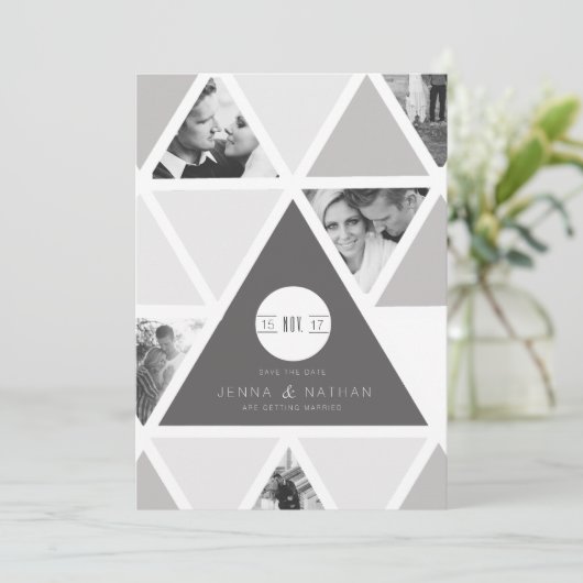 都市の三角形オーバーレイ |日付モダンの保存 セーブザデート (スタンド正面)