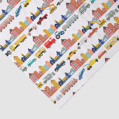 都市の交通機関 乗り物 トラック 車 子ども 薄葉紙 (詳細)