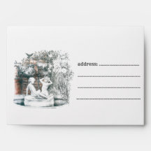 都市の噴水の少女たちの白い彫像