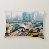 都市の地下鉄線と超高層ビル アクセントクッション (裏面)