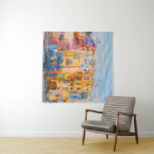 都市の塗装，油，風景，町，抽象芸術，アーチ タペストリー (インサイチュ(横))