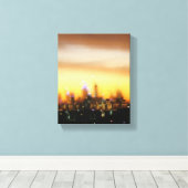 都市の夕日 キャンバスプリント (インサイチュ (ウッドフロア))