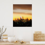 都市の夕日 ポスター (キッチン)