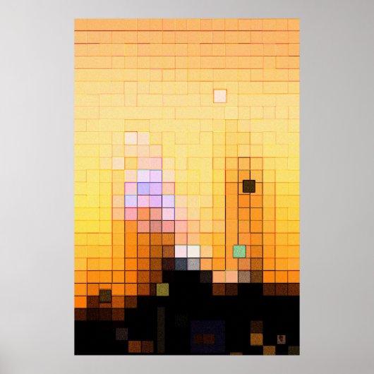 都市の夕日 ポスター (正面)