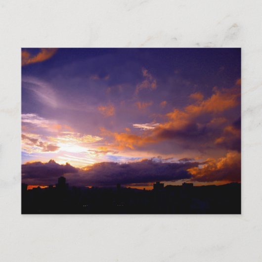 都市の夕日 ポストカード (正面)