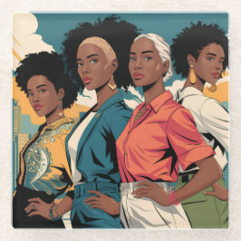 都市の女性に力を与えるファッション ガラスコースター