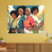 都市の女性に力を与えるファッション キャンバスプリント (インサイチュ (リビング))