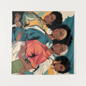 都市の女性に力を与えるファッション タペストリー (正面(横))