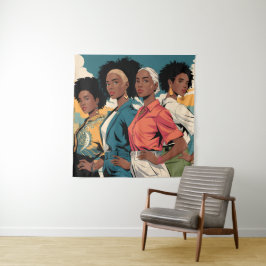 都市の女性に力を与えるファッション タペストリー