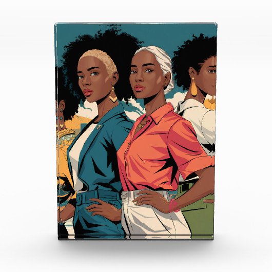 都市の女性に力を与えるファッション フォトブロック (正面)