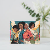 都市の女性に力を与えるファッション ポストカード (スタンド正面)