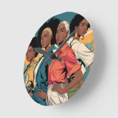 都市の女性に力を与えるファッション ラウンド壁時計 (傾斜)