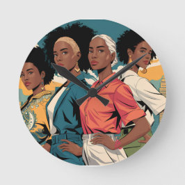 都市の女性に力を与えるファッション ラウンド壁時計
