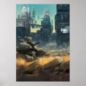 都市の戦場 | AIアートポスター ポスター (正面)