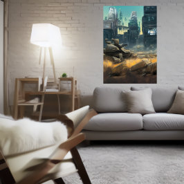 都市の戦場 | AIアートポスター ポスター