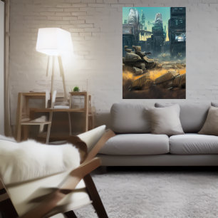 都市の戦場   AIアートポスター ポスター