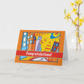 都市の新しいアパート カード (黄色い花)