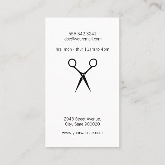 都市の景観 | ヘアスタイリスト | 理容師 名刺 (裏面)