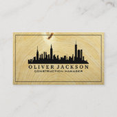 都市の景観 |木目 名刺 (正面)