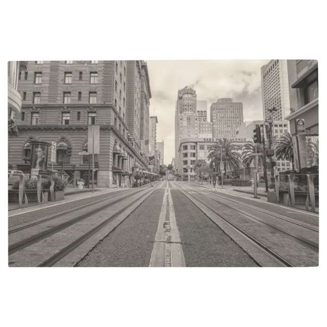 都市の無人化 メタルプリント (正面)