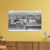 都市の空中表示# 2オークランド,カリフォルニア キャンバスプリント (インサイチュ (リビング))