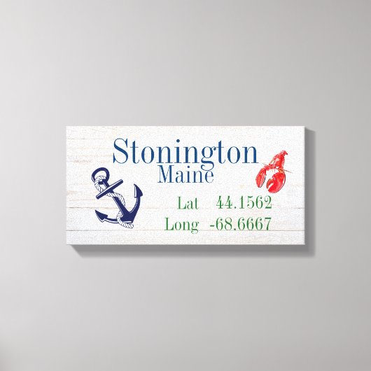 都市の緯度と経度 キャンバスプリント (正面)