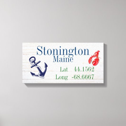 都市の緯度と経度 キャンバスプリント (正面)