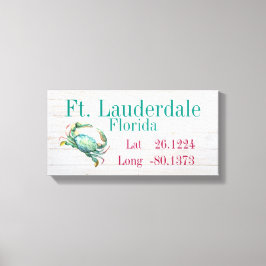 都市の緯度と経度 キャンバスプリント