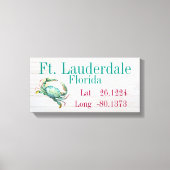 都市の緯度と経度 キャンバスプリント (正面)