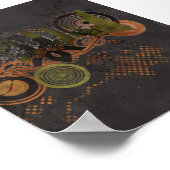 都市の背グランジ景 ポスター (角)