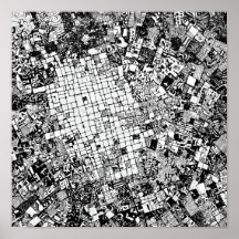 都市の重なりテクスチャー：ストリートアートモザイク