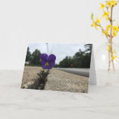 都市の野草の挨拶状(空白の中) カード (黄色い花)