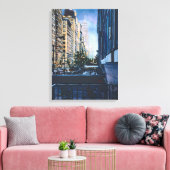 都市の限界での一時的な静寂 キャンバスプリント (インサイチュ (リビング))