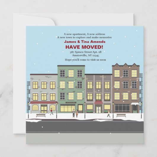 都市の雪かき移動発表 招待状 (正面)