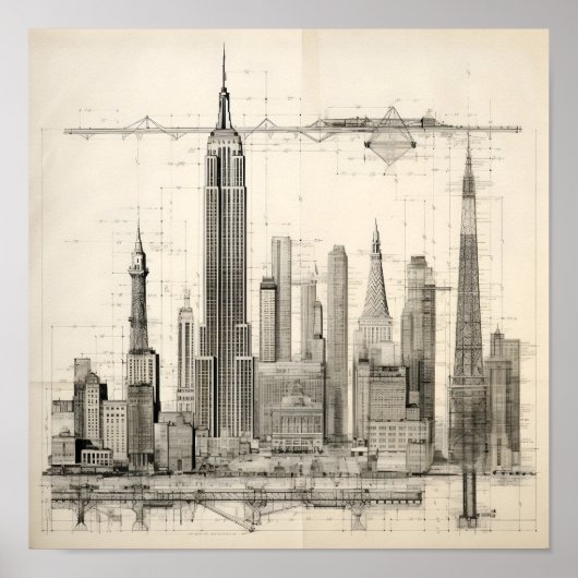 都市の青写真 ポスター (正面)