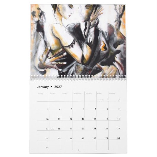 都市の音楽そしてダンス カレンダー (1月 2027)