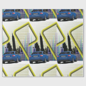 都市の風景をデザインした包装紙 ラッピングペーパー (フラット)