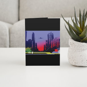 都市の風景アットダスク カード