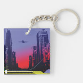 都市の風景アットダスク キーホルダー (裏面)