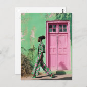 都市はっきりしたの中の鮮やかファッション ポストカード (正面/裏面)