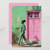 都市はっきりしたの中の鮮やかファッション 招待状 (正面/裏面)