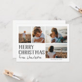 都市または場所からのメリークリスマス写真カード カード (正面/裏面インサイチュ)