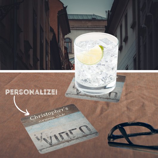 都市をテーマにしたロフトスタイルシネフィレ映画愛好家 スクエアペーパーコースター