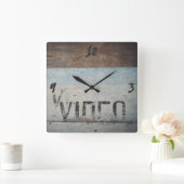 都市をテーマにしたロフトスタイルシネフィレ映画愛好家 スクエア壁時計 (ホーム)