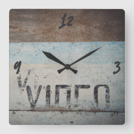 都市をテーマにしたロフトスタイルシネフィレ映画愛好家 スクエア壁時計